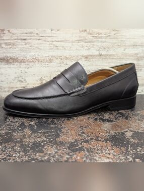 Mens Vionic Snyder Penny Loafers Shoes Sz 12 Used Black Leather Comfort Casual